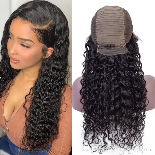 New Arrival Human Hair Wig Water Wave Pre-plucked Wig For Black Women 13*4 Lace Frontal Wigs
